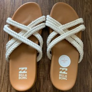 Cream Slide Sandals
